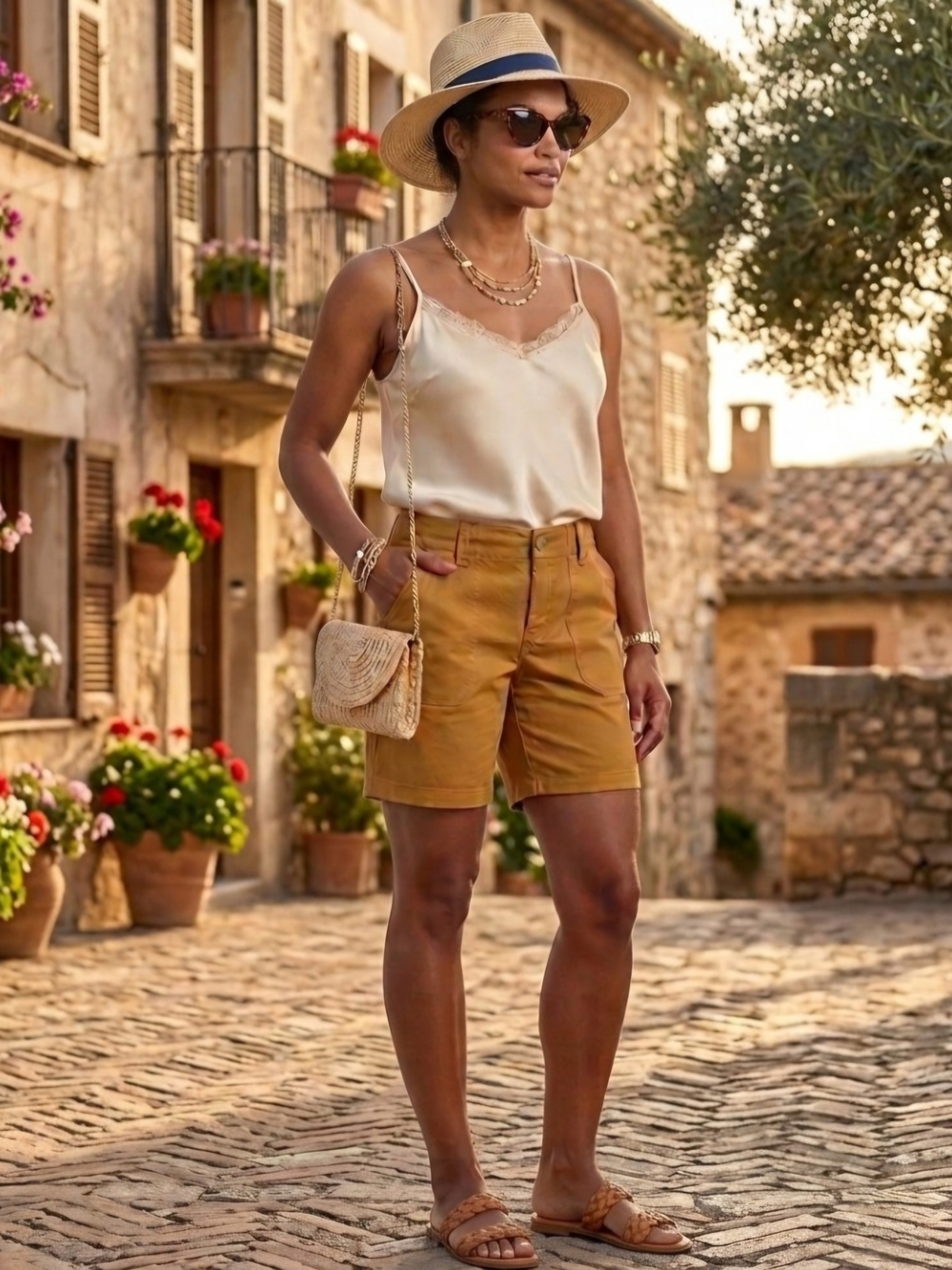 NWOT L.L. Bean Women's Color Golden Ash Bermuda Shorts